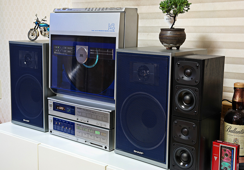 シャープ☆RP-V4/RT-V4/ST-V4/SM-V4/CP-V4☆セット☆ジャンク☆【191102-11C　ナ15】1000円スタート♪ シャープ RP-V4 ステレオプレーヤー RT-V4 カセットデッキ SM-V4